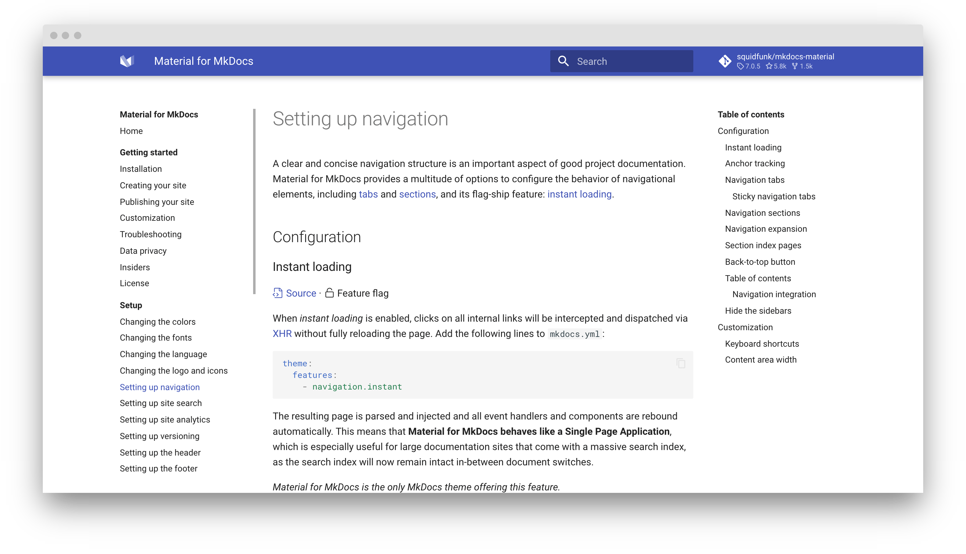 navigation.sections enabled